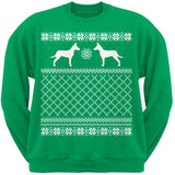 Jack Russell Terrier Black Adult Ugly Christmas Sweater Crew Neck Sweatshirt