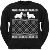 King Charles Spaniel Black Adult Ugly Christmas Sweater Crew Neck Sweatshirt