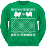 Pomeranian Black Adult Ugly Christmas Sweater Crew Neck Sweatshirt