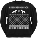 Schnauzer Black Adult Ugly Christmas Sweater Crew Neck Sweatshirt