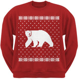 Big Polar Bear Ugly Christmas Sweater Black Crew Neck Sweatshirt