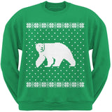 Big Polar Bear Ugly Christmas Sweater Black Crew Neck Sweatshirt