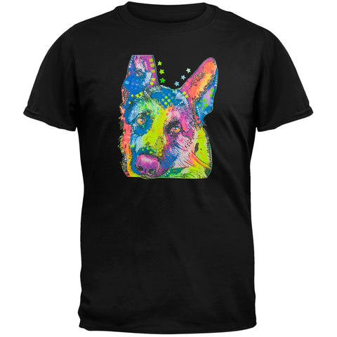 German Shepherd Neon Black Light Adult T-Shirt