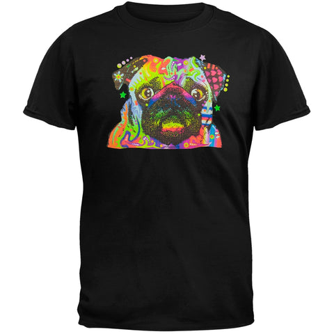 Pug Neon Black Light Adult T-Shirt