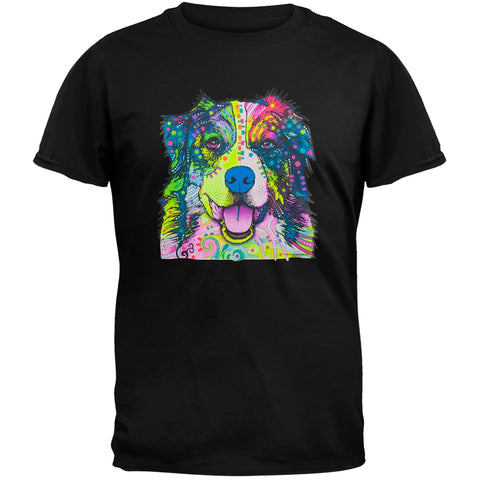 Australian Shepherd Neon Black Light Adult T-Shirt