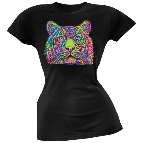 Tiger Neon Black Light Juniors T-Shirt