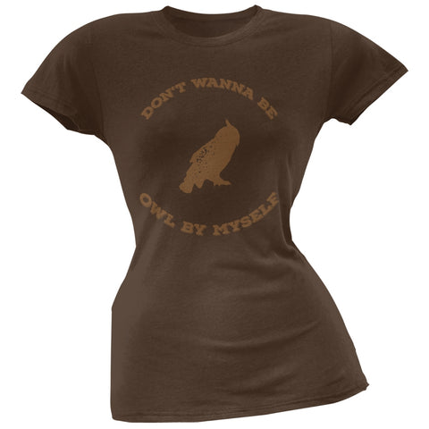Valentine's Day - Paws - Don't Wanna be Owl by Myself Soft Juniors T-Shirt