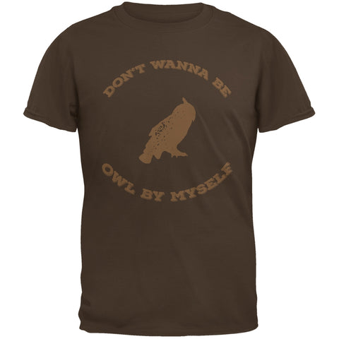 Valentine's Day - Paws - Don't Wanna be Owl by Myself Brown Youth T-Shirt