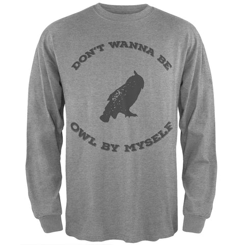 Valentine's Day - Paws - Don't Wanna be Owl by Myself Long Sleeve T-Shirt