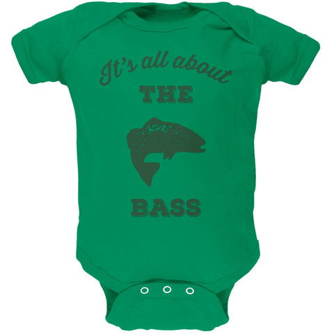 Paws - It's all about the Bass Green Soft Baby One Piece