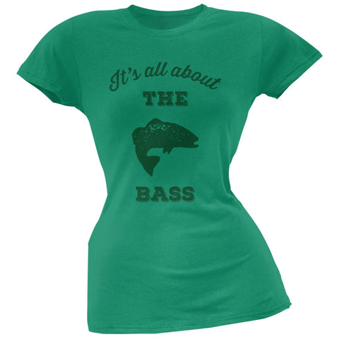 Paws - It's all about the Bass Green Soft Juniors T-Shirt