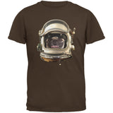 Astronaut Pug Black Adult T-Shirt