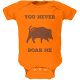 PAWS - You never Boar Me Brown Soft Baby One Piece