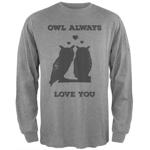 Valentine's Day - Paws - Owl Always Love You Heather Long Sleeve T-Shirt