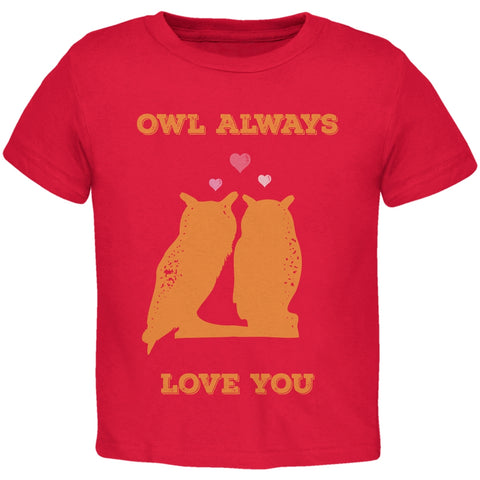 Valentine's Day - Paws - Owl Always Love You Red Toddler T-Shirt