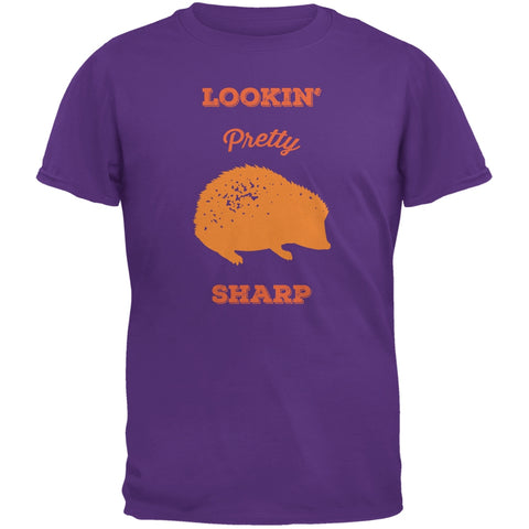 PAWS - Hedgehog Lookin' Pretty Sharp Purple Adult T-Shirt