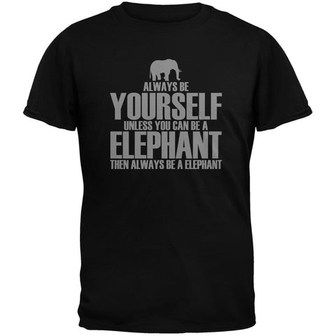 Always Be Yourself Elephant Black Youth T-Shirt