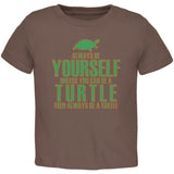Always Be Yourself Turtle Black Toddler T-Shirt