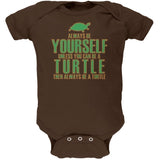 Always Be Yourself Turtle Black Soft Baby One Piece
