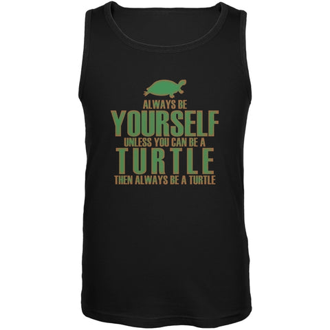 Always Be Yourself Turtle Black Adult Tank Top