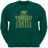 Always Be Yourself Turtle Black Adult Pullover Hoodie