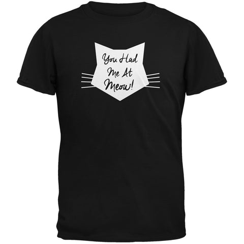 Valentine's Day - You Had Me At Meow Black Youth T-Shirt