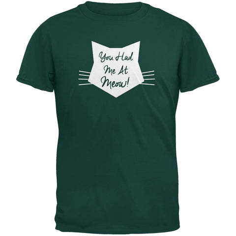 Valentine's Day - You Had Me At Meow Dark Green Youth T-Shirt