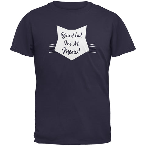 Valentine's Day - You Had Me At Meow Navy Youth T-Shirt