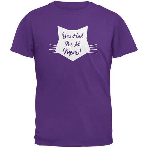 Valentine's Day - You Had Me At Meow Purple Youth T-Shirt