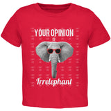 Paws - Elephant Your Opinion is Irrelephant Black Toddler T-Shirt