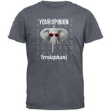 Paws - Elephant Your Opinion is Irrelephant Black Adult T-Shirt