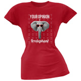 Paws - Elephant Your Opinion is Irrelephant Black Soft Juniors T-Shirt
