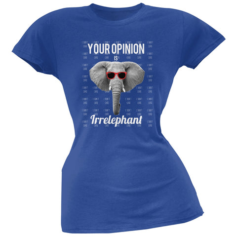 Paws - Elephant Your Opinion is Irrelephant Royal Soft Juniors T-Shirt