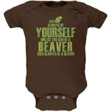 Always Be Yourself Beaver Black Soft Baby One Piece