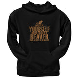 Always Be Yourself Beaver Black Adult Crew Neck Sweatshirt