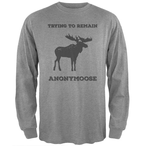 PAWS - Moose Trying to Remain Anonymoose Heather Long Sleeve T-Shirt