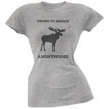 PAWS - Moose Trying to Remain Anonymoose Brown Soft Juniors T-Shirt