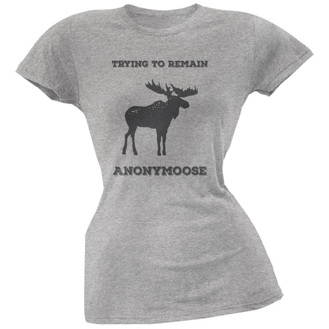 PAWS - Moose Trying to Remain Anonymoose Heather Soft Juniors T-Shirt