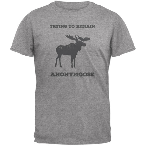 PAWS - Moose Trying to Remain Anonymoose Heather Adult T-Shirt
