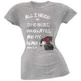 Valentine's Day - All I Need is My Black Lab Black Soft Juniors T-Shirt