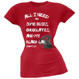 Valentine's Day - All I Need is My Black Lab Black Soft Juniors T-Shirt