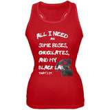 Valentine's Day - All I Need is My Black Lab Black Soft Juniors Tank Top