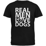 Valentine's Day - Real Men Love Dogs Grey Adult T-Shirt