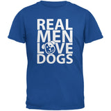 Valentine's Day - Real Men Love Dogs Grey Adult T-Shirt