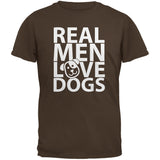 Valentine's Day - Real Men Love Dogs Grey Adult T-Shirt