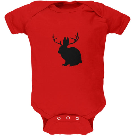 Jackalope Red Soft Baby One Piece