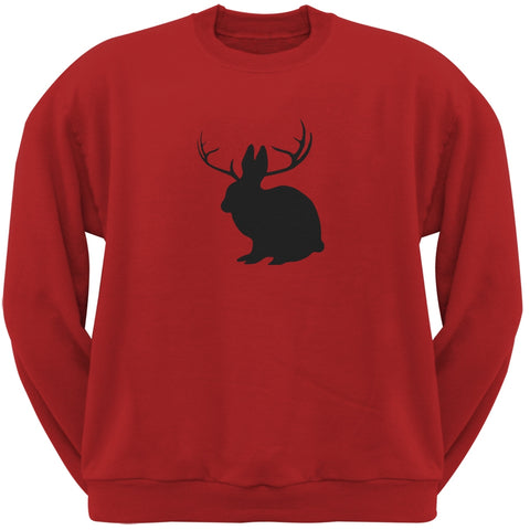 Jackalope Red Adult Crew Neck Sweatshirt