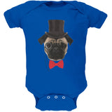 Fancy Pug Kelly Green Soft Baby One Piece