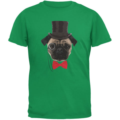 Fancy Pug Irish Green Youth T-Shirt