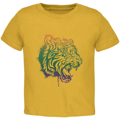 Splatter Tiger Gold Toddler T-Shirt
